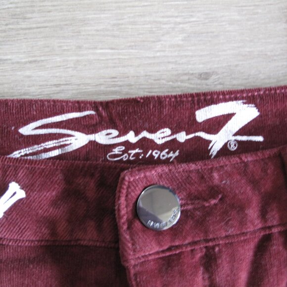 SEVEN7 Dark Red Corduroy Skinny Jeans NWT - Picture 11 of 12